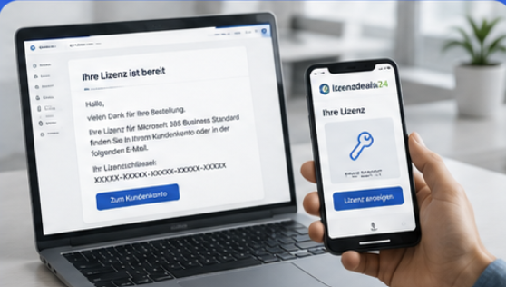 Fornitura digitale delle chiavi di licenza tramite e-mail e account cliente.